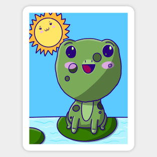 Cute Kawaii Frog Sticker